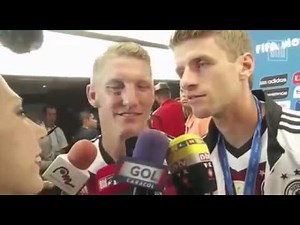 THOMAS MÜLLER LUSTIGES INTERVIEW nach WM Titel 2014