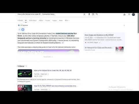 How to fix Valorant error code 38 Connection failed
