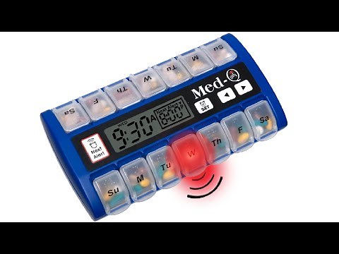 Med-Q medication alarm clock is the best pill dispenser.