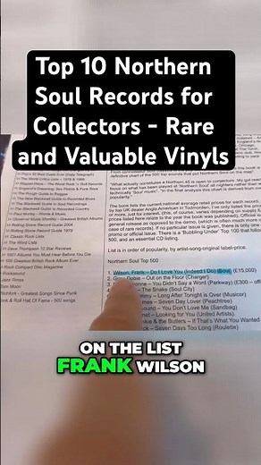Top 10 Northern Soul Records for Collectors - Rare and Valuable Vinyls #rockmine #northernsoul #45s