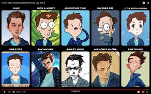 用十种风格绘制自画像！！！10 Art Style Challenge