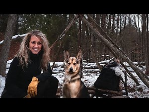 Building a Bushcraft Shelter in an Ironwood Forest | Tripod Style | New Axe and Homemade Gear!