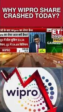 Wipro Share Crash Reason: Key Reasons Behind the Sudden Fall, Explained! | Business News #shorts