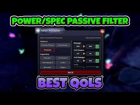 Power/Spec Passive Advanced Filter (Everything Explained) in Sailor Piece Roblox