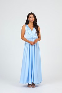 Baby Blue Bridesmaid Dress, Silk Dress, Bridesmaid Dress, Full Circle Skirt, Summer Dress, Wedding Guest Dress, Baby Shower Dress - Etsy