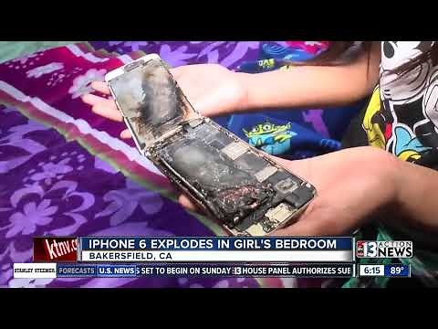iPhone explodes in girl's bedroom