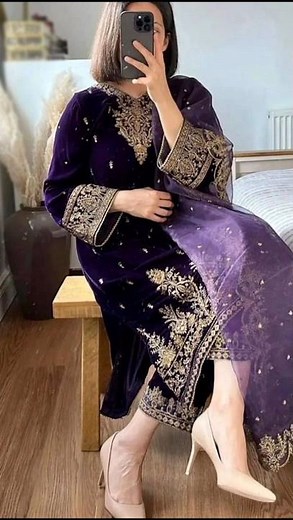 🔥 Winter 2026 Velvet Suit Trends | Royal Party Wear Designs ❄️ #Shorts