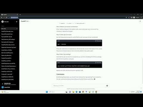 pip install git cannot find command git