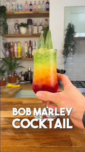 Layering up a Bob Marley Cocktail ❤️💛💚