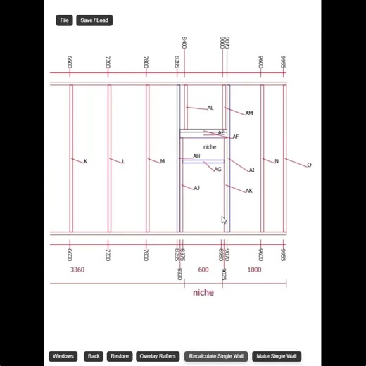 Detailed framing plans