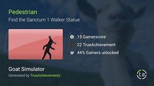 Pedestrian achievement in Goat Simulator