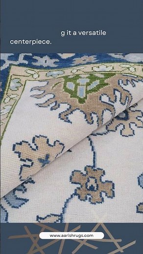 Traditional Blue Floral Rug Design | Luxury Handmade Persian Style Area Rugs ‪@aarishrugs‬