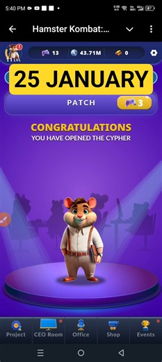 Hamster Kombat Dev Game Daily Cipher 25 January | Hamster Kombat Daily Cipher Code | Daily Combo