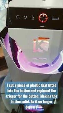 kediers open frame pc case modification. power button switch diy. green led.