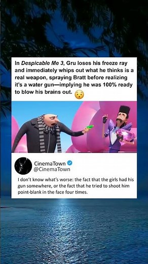 In Despicable Me 3, Gru loses his freeze ray and whips out what he thinks is a real weapon