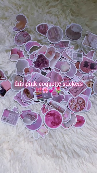 Cute Pink Stickers for Creative Book Designs