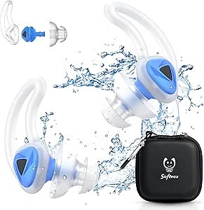 Amazon.com: Swimming Ear Plugs, Swimmers Earplugs for Adults Men Women Teens - Waterproof, Ultra Soft, Custom Fit, Water Protection Reusable Earbuds for Swim Surfing Diving Showering (Blue) : Everything Else
