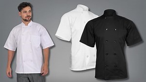 Watch ChefsCloset Classic Short Sleeve Chef Coat on Amazon Live