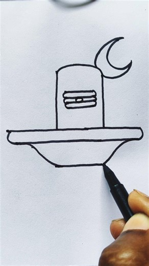 Mahadev drawing easy 🙏 half moon #art #artist #sketch #shiv #shiva #mahadev #bholenath #shorts