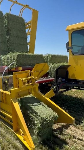 How to stack hay bales the easy way. #balinghay #farming #tractor Bales Hay Sales. 623-386-2988