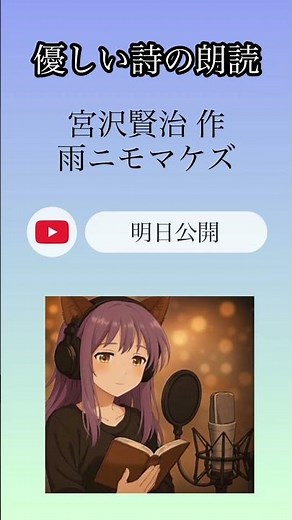 【詩】優しい詩の朗読/宮沢賢治 作 ∣雨ニモマケズ
