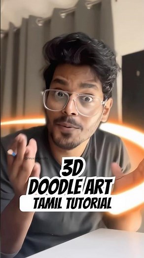 தமிழ் 🤩 3D DOODLE 😍 Easy Tamil Drawing Tutorial - How to draw Beginners #shortsfeed #tamilart