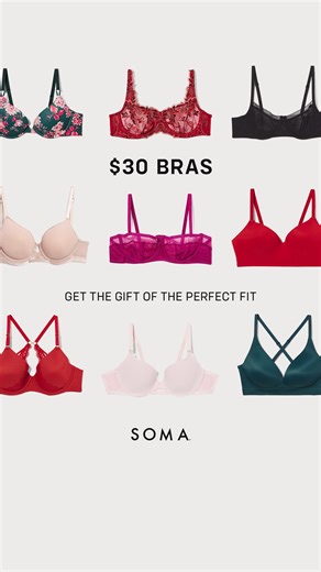It's happening...ALL BRAS ARE $30! Stock up on styles you love (and maybe something new! 😉) | Soma Intimates