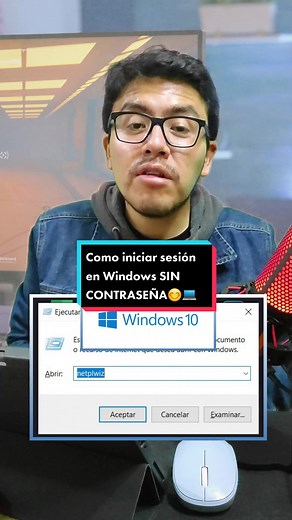 Como iniciar sesión en Windows SIN CONTRASEÑA😊💻 #iniciarsesion #windows #sincontraseña #pc #netplwiz