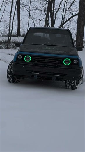 GEO TRACKER in the snow in northern Minnesota