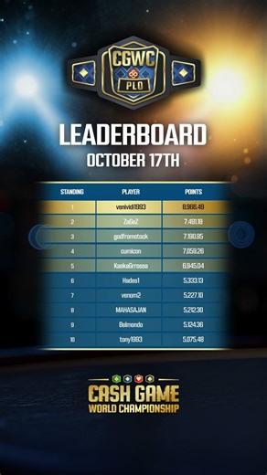 CGWC PLO 2025 Leaderboard Update #5