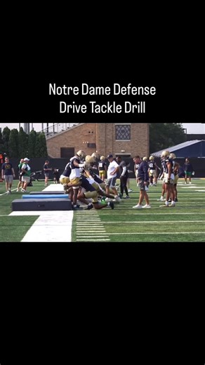 Football Drills on Instagram: "Notre Dame Drive Tackle Drill #footballdrills #tackling #tacklingdrills #defensivedrills #notredamefootball"