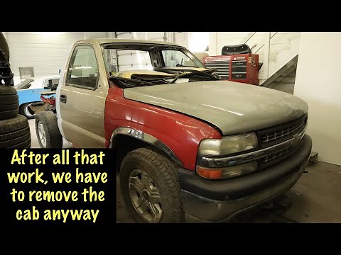 Removing the cab from my Silverado and gutting it to appease the cab swap "experts"
