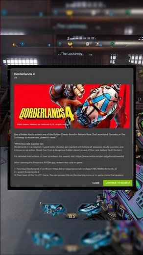 NVIDIA APP Golden Key Shift Code! (GeForce Reward) #borderlands4 #borderlands #nvidia #geforce