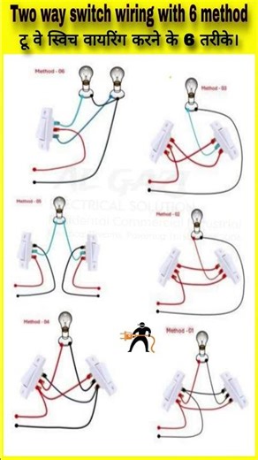 Two Way Switch Wiring with 6 Methods ⚡ | Complete Wiring Diagram | AL GAZI ELECTRICAL SOLUTION #ele.