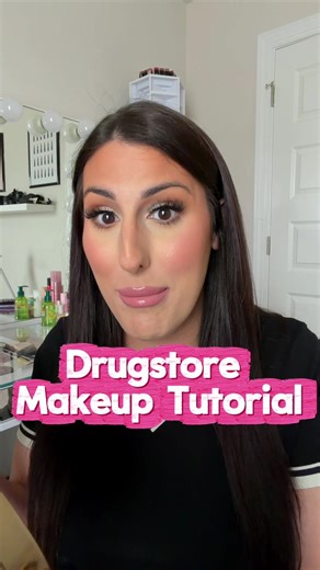 DRUGSTORE/AFFORDABLE Makeup Tutorial! #drugstoremakeup #beautytok #makeuptutorial #glam