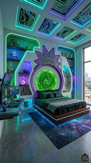 Rick and Morty DREAM ROOM 🚀#shorts #rickandmorty #room #gamingroom