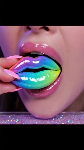 Beautiful Crystal Lip ASMR 💄💎✨ Crunchy Chewing Sounds 🩷