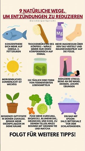 10 natürliche Wege, deinen Körper zu unterstützen und Entzündungen zu reduzieren #gesundeernährung