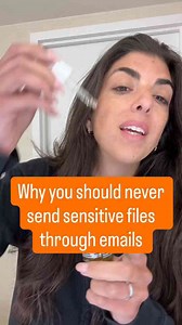 GRWM talking about why you should never send sensitive files online