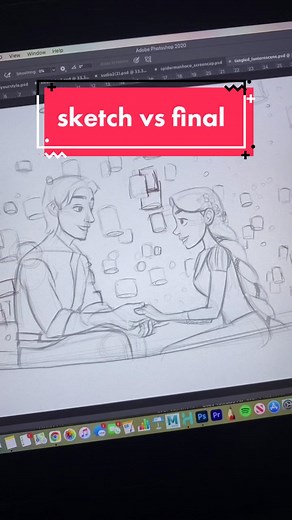 sketch vs final challenge #art #artistsoftiktok #tiktokartists #illustration #disney #spiderman #oliviarodrigo #fyp #foryoupage #foryou #digitalart