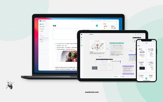 【笔记 白板】可视化知识管理工具思记Seeds Note支持画布卡片合并