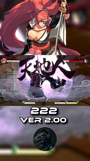 GG Strive Baiken NEW VER 2.00 13 Hit 222 Dmg Stage Positioning Dependent Combo (CH) #ggst #baiken