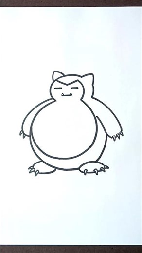 How To Draw Snorlax from Pokemon #snorlax #drawing #artwork
