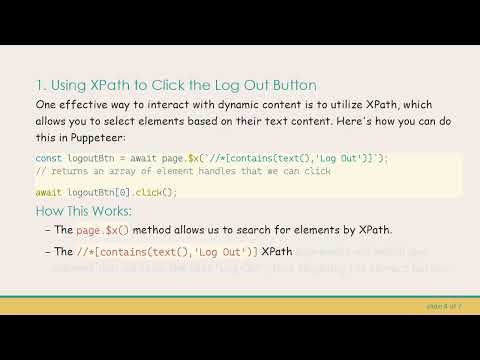 How to Use Puppeteer to Click on React.js Links for User Log Out