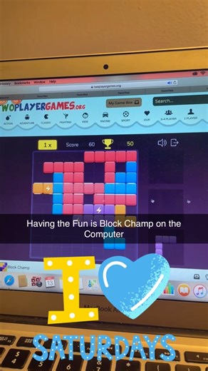 Having the Fun is Block Champ on the Computer