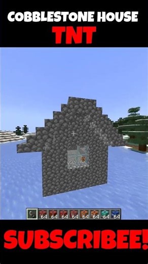 Cobble Stone House TnT #shorts #viral #minecraft