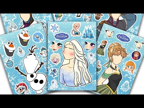 Peel & Play💞Incredibox Sprunki Sticker Book - Frozen Elsa, Anna, Olaf, Kristoff, Hans