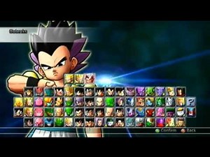 Dragon Ball Raging Blast 2 All Characters On Select Screen