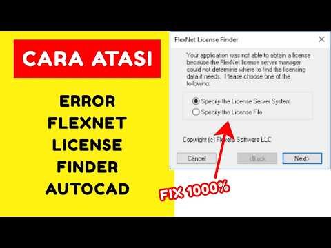 Memperbaiki Error Flexnet License Finder Autocad 1000% Berhasil