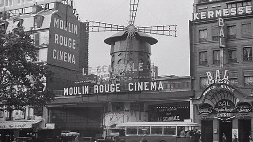 Beautiful archive footage shows the Moulin Rouge cinema